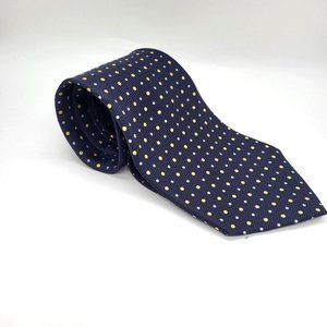 Tommy Hilfigure 61 inch Blue with Dot 100% Silk Mens Tie